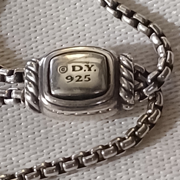 David Yurman Stax Medium Diamond Pendant Necklace, Sterling Silver - Picture 4 of 11